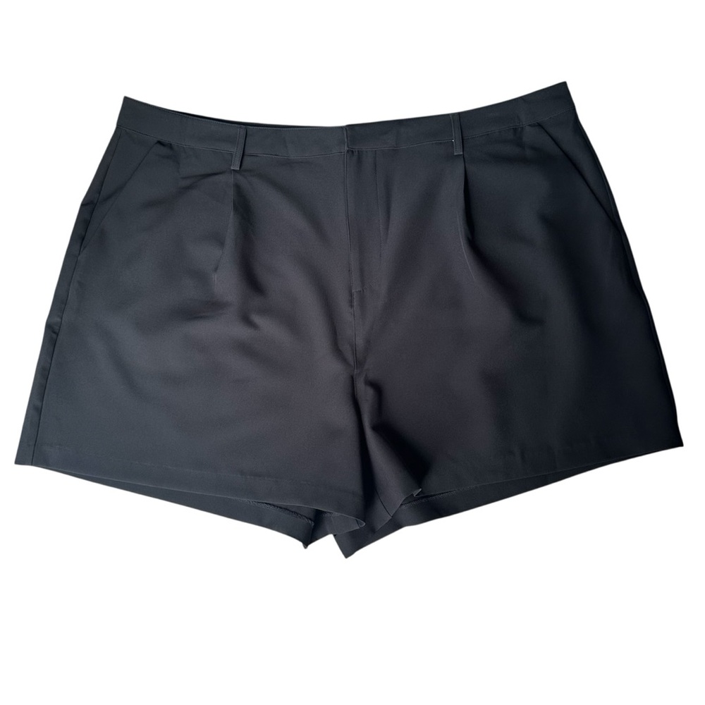 Edited By Remi Bader Black Womens Plus Size Pleated Black 4 Inch Shorts Size 20W